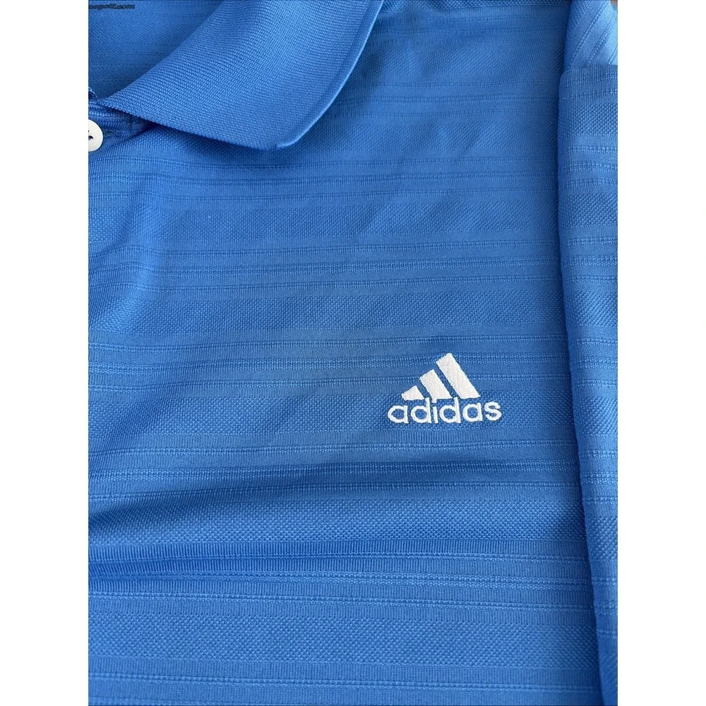 Adidas Polo Shirt Adult Golf Polo Mens Size XL Blue Comfort Classic Breathable - Picture 2 of 8